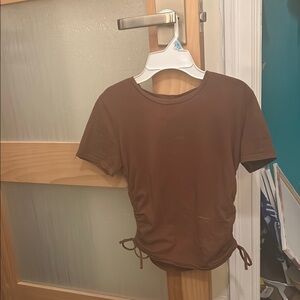 Brown Short Sleeve Top